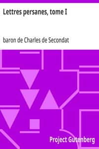 Lettres persanes, tome I (French)