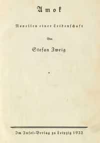 Amok: Novellen einer Leidenschaft (German)
