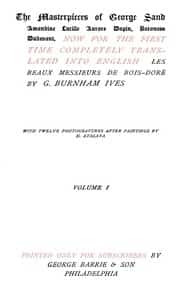 Les beaux messieurs de Bois-Doré Vol. 1 (of 2)