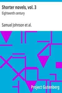 Shorter novels, vol. 3 : Eighteenth century