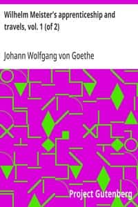 Wilhelm Meister's apprenticeship and travels, vol. 1 (of 2)